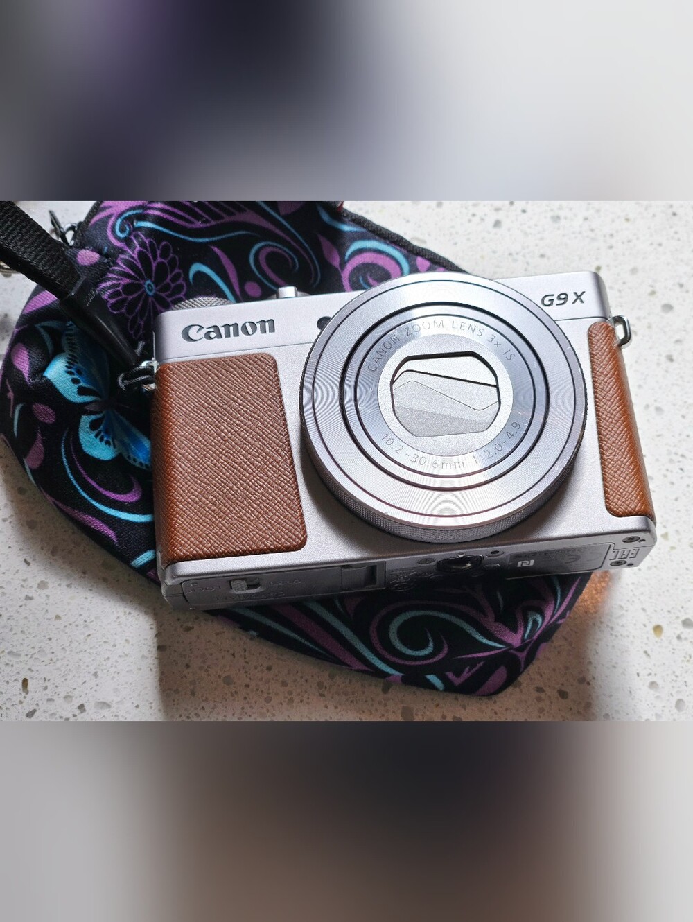 Canon PowerShot G9 X 20.2MP Digital Camera Silver Brown Leather Accents - Tested